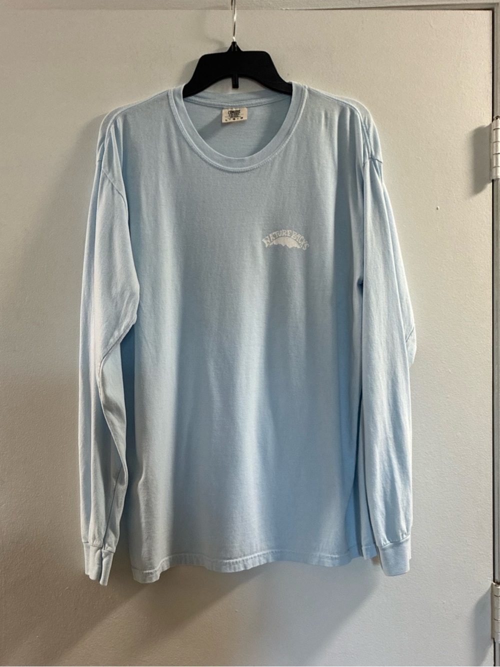 Comfort Colors Cotton Light Blue Crewneck Long Sleeve Tee